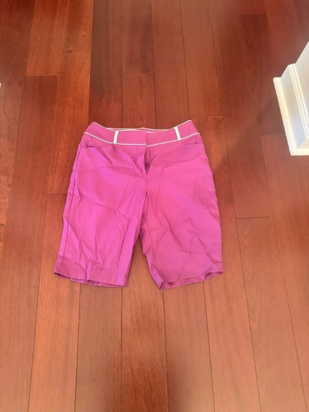 Tail Magenta Bermuda Shorts with Cream Trim